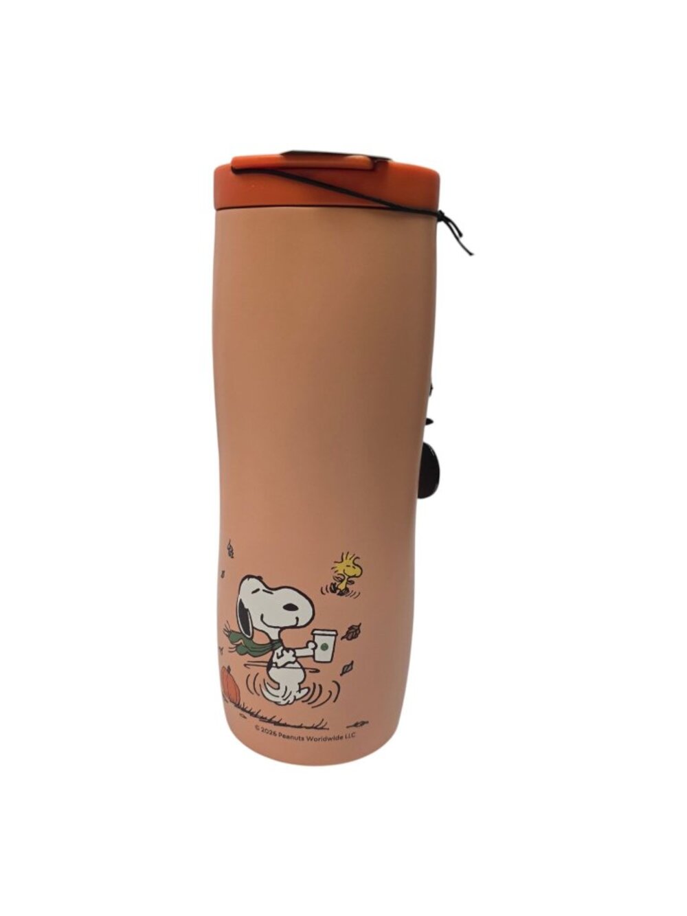 Peanuts Starbucks 2026 Snoopy Pumpkin Tumbler W/ Charm 16 Oz NWT 011187248 USA